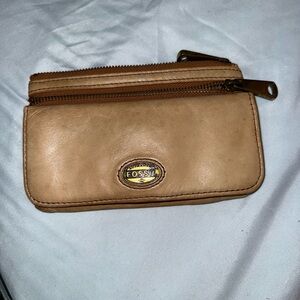 Vintage Fossil Tan Leather Wallet
